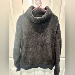 Charcoal Fleece Turtleneck Sweater